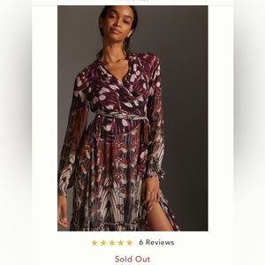 EUC WORN ONCE ANTHROPOLOGIE WRAP DRESS